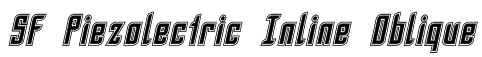 SF Piezolectric Inline Oblique Font