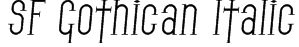 SF Gothican Italic Font