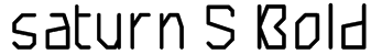 saturn 5 Bold Font