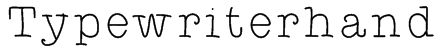 Typewriterhand Font