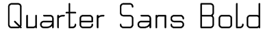 Quarter Sans Bold Font