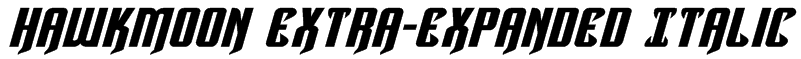 Hawkmoon Extra-expanded Italic Font