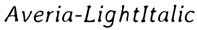 Averia-LightItalic Font