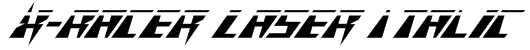 X-Racer Laser Italic Font