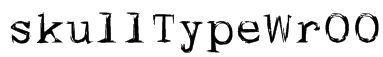 skullTypeWr00 Font