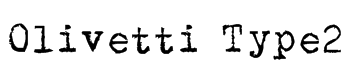 Olivetti Type2 Font