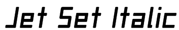 Jet Set Italic Font