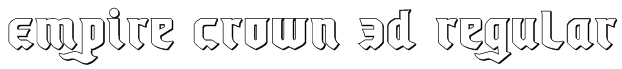 Empire Crown 3D Regular Font