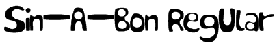 Sin-A-Bon Regular Font