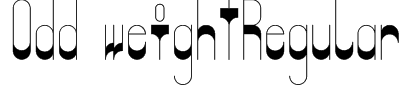 Odd weightRegular Font