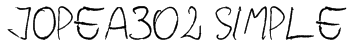 jopea302 Simple Font