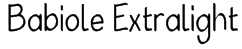 Babiole Extralight Font