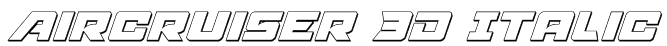 Aircruiser 3D Italic Font