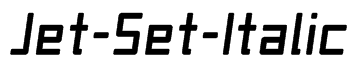 Jet-Set-Italic Font