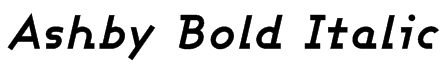 Ashby Bold Italic Font