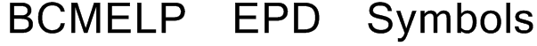 BCMELP EPD Symbols Font