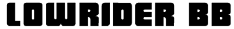 LowRider BB Font