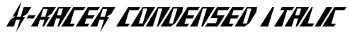 X-Racer Condensed Italic Font