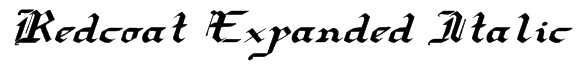 Redcoat Expanded Italic Font