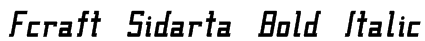 Fcraft Sidarta Bold Italic Font