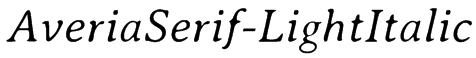 AveriaSerif-LightItalic Font