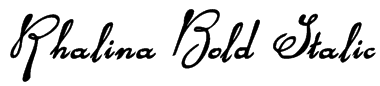 Rhalina Bold Italic Font