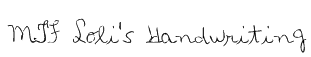 MTF Loli's Handwriting Font