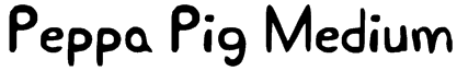 Peppa Pig Medium Font