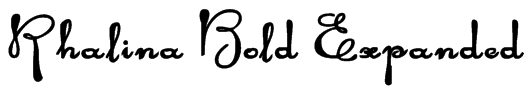 Rhalina Bold Expanded Font