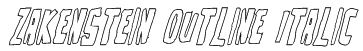 Zakenstein Outline Italic Font