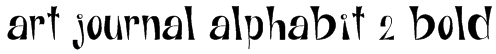 Art Journal Alphabit 2 Bold Font