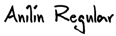 Anilin Regular Font