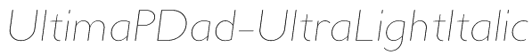 UltimaPDad-UltraLightItalic Font