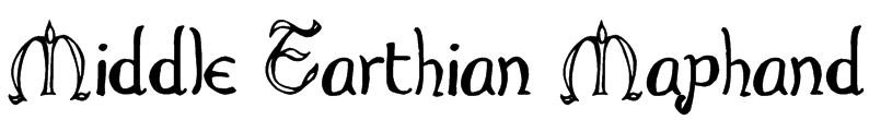 Middle Earthian Maphand Font