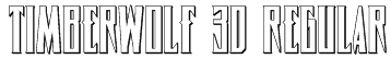 Timberwolf 3D Regular Font