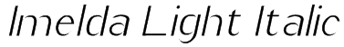 Imelda Light Italic Font