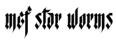 MCF Star Worms Font