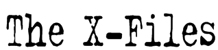 The X-Files Font