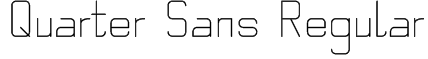 Quarter Sans Regular Font