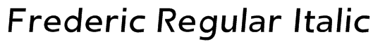 Frederic Regular Italic Font