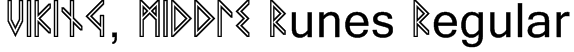 VIKING, MIDDLE Runes Regular Font