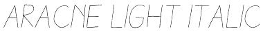 Aracne Light Italic Font