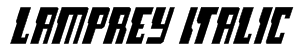 Lamprey Italic Font