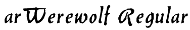 arWerewolf Regular Font