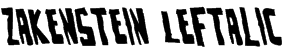 Zakenstein Leftalic Font
