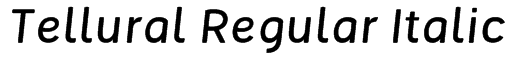 Tellural Regular Italic Font