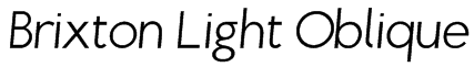 Brixton Light Oblique Font
