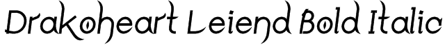 Drakoheart Leiend Bold Italic Font