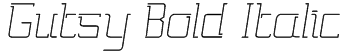 Gutsy Bold Italic Font