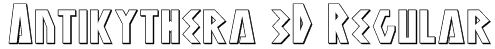 Antikythera 3D Regular Font
